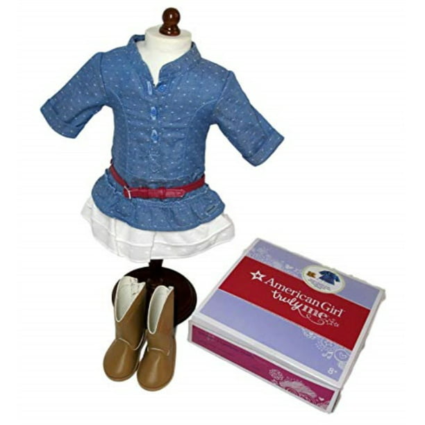 Details about  / NEW American Girl Doll Truly Me Western Chambray Outfit Dress Cowgirl Boots Belt